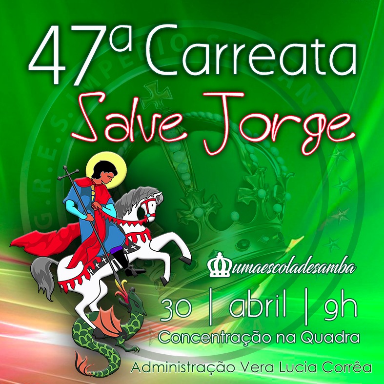Carreata de São Jorge é atração no Império Serrano. Foto: Divulgação