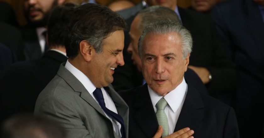 Aécio Neves e Michel Temer. Foto: Marcello Casal Jr/ Agência Brasil