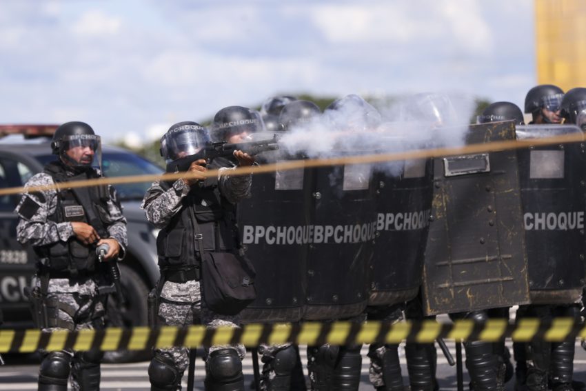Confrontos em Brasília. Foto: Marcelo Camargo/Agência Brasil