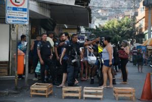 Operação de segurança contra confrontos entre traficantes na favela da Rocinha. Foto: Fernando Frazão/Agência Brasil