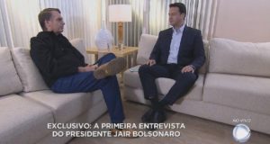 Bolsonaro na RecordTV. Foto: Reprodução de TV