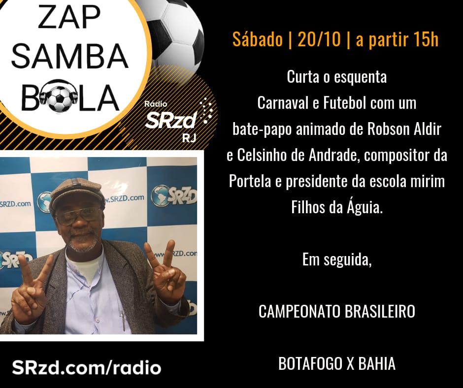  Robson Aldir recebe como convidado do Programa "Zap Samba Bola", Celsinho de Andrade. Foto: Divulgação