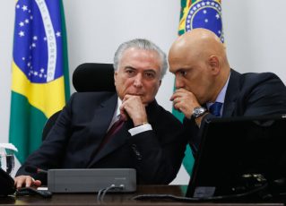 Presidente Michel Temer e o ministro da Justiça, Alexandre Moraes. Foto: Beto Barata/PR