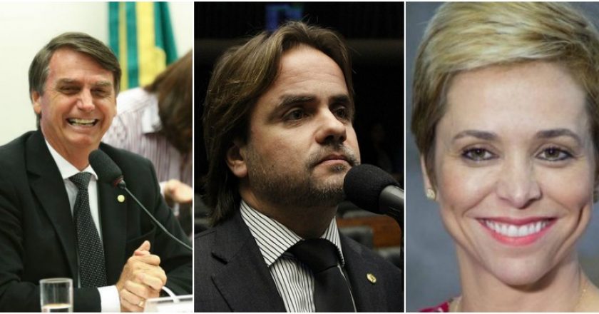 Jair Bolsonaro, Eros Biondini e Cristiane Brasil. Fotos: Agência Brasil | Divulgação