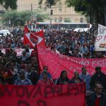 Manifestação no centro de SP. Foto: Paulo Pinto/AGPT