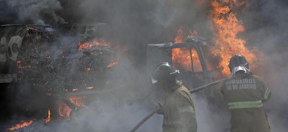 Ônibus queimado. Foto: EBC