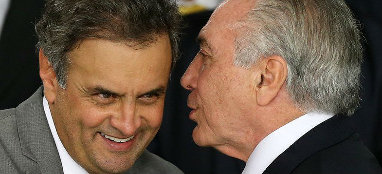 Aécio Neves e Michel Temer. Foto: Agência Brasil