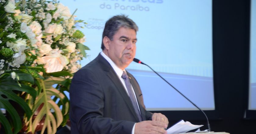 André Pacelli, presidente da OCB da Paraíba no Encontro de Lideranças Cooperativista. Foto: André Lúcio Braz