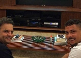 Aécio Neves e Ronaldo Fenômeno. (Foto: Instagram / Reprodução)