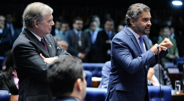 Tasso Jereissati e Aécio Neves. Foto: Agência Senado