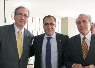Eduardo Cunha, Celso Jacob e Michel Temer. Foto: Agência Brasil