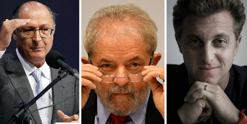 Geraldo Alckmin, Lula e Luciano Huck. Foto: Reprodução de Internet