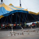 Montagem da tenda do Cirque Du Soleil. Foto: SRzd/Juliana Dias