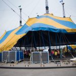 Montagem da tenda do Cirque Du Soleil. Foto: SRzd/Juliana Dias