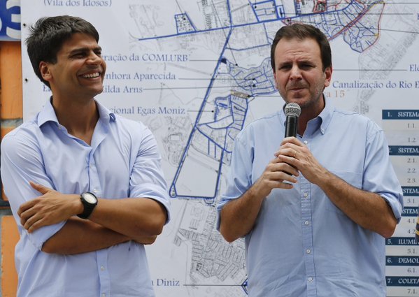 Pedro Paulo e Eduardo Paes. Foto: Tânia Rego/Agência Brasil
