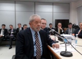 Lula em depoimento. Foto: Reprodução de TV