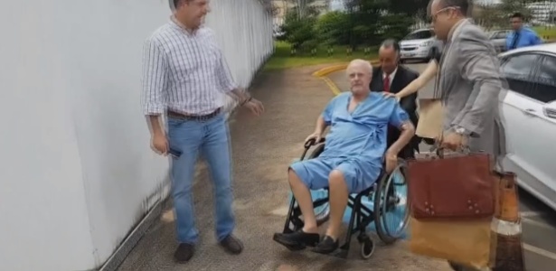 Maluf chega a São Paulo para cumprir prisão domiciliar. Foto: Reprodução de TV