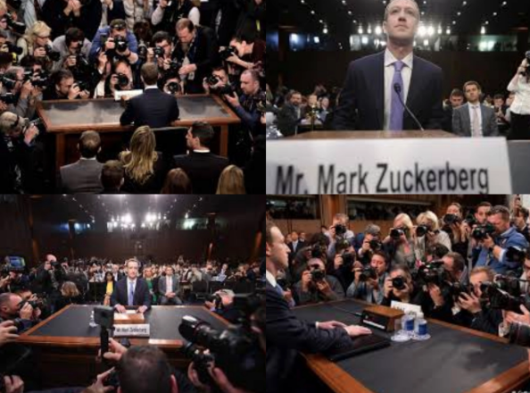 Depoimento de Mark Zuckerberg, dono do Facebook, ao Senado dos Estados Unidos. Foto: Reprodução