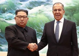 Kim Jong-un e Sergey Lavrov. Foto: Reprodução