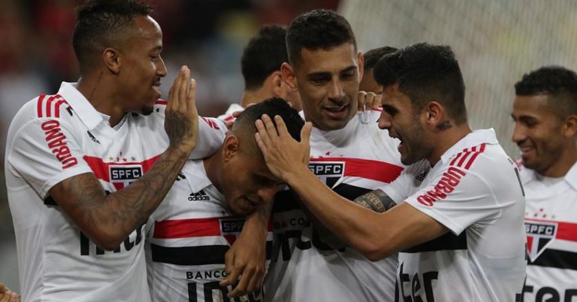São Paulo derrota o Flamengo no Maracanã. Foto: Twitter oficial do São Paulo