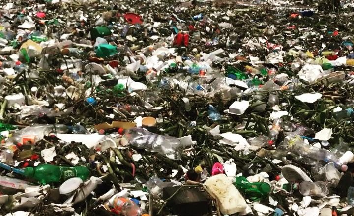 Praia poluída por lixo na República Dominicana. Foto: Reprodução/Instagram