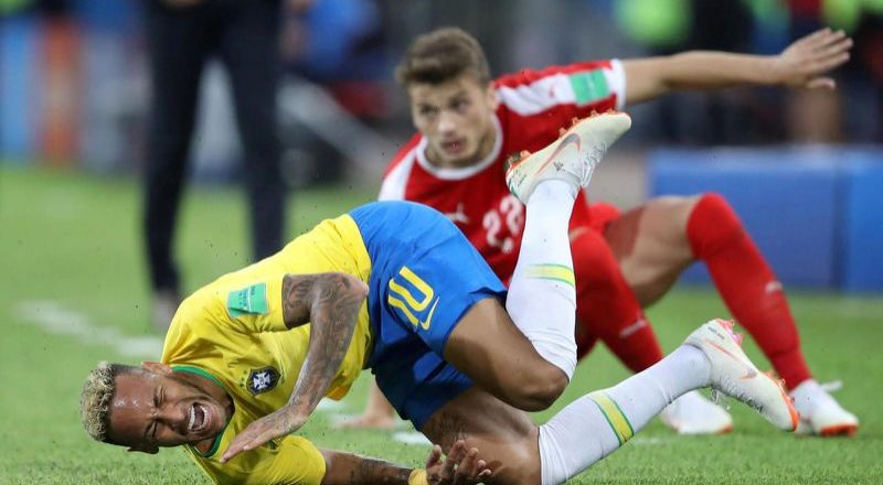 Neymar em jogada na Copa da Rússia. Foto: Reprodução