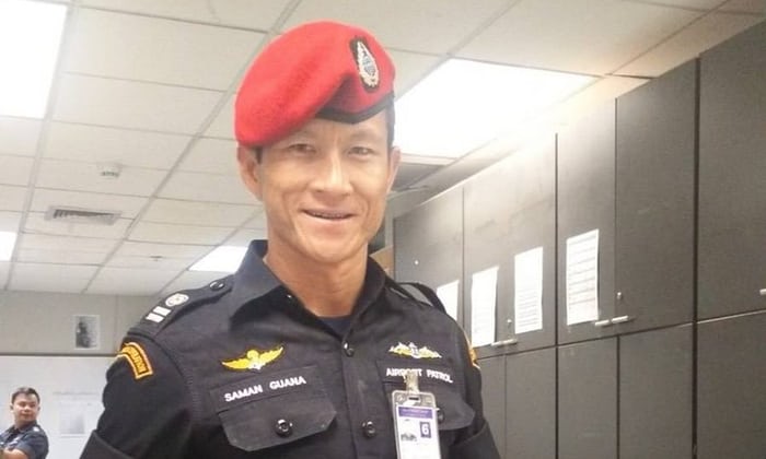Sargento Saman Kunan morrer ao tentar salvar sobreviventes em caverna na Tailândia. Foto: Reprodução