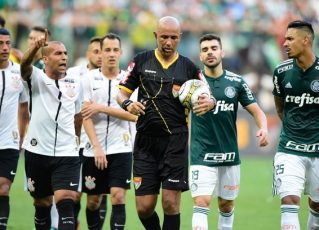 Jogo entre Palmeiras e Corinthians. Foto: Twitter/Reprodução
