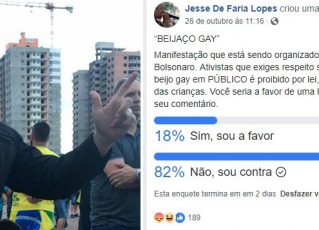 Deputado eleito pelo partido de Bolsonaro questiona proibição de beijo gay em público. Foto: Reprodução de Internet
