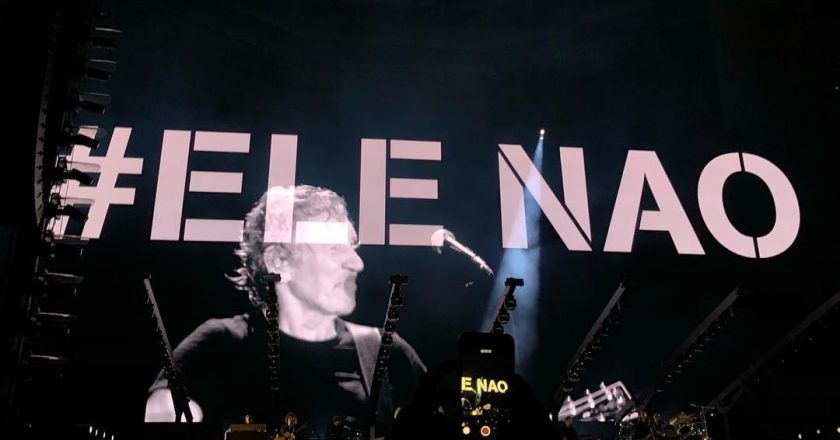 Roger Waters destaca cenário político brasileiro em show em São Paulo. Foto: Reprodução/Instagram