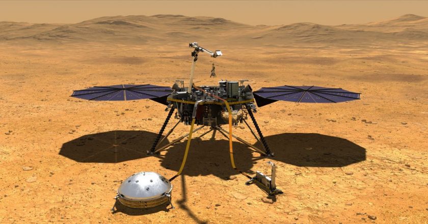 Sonda da Nasa tentará pousar em Marte nesta segunda-feira. Foto: Reprodução/Nasa