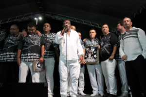 Compositores do samba vencedor da Botafogo Samba Clube. Foto: Emerson Pereira