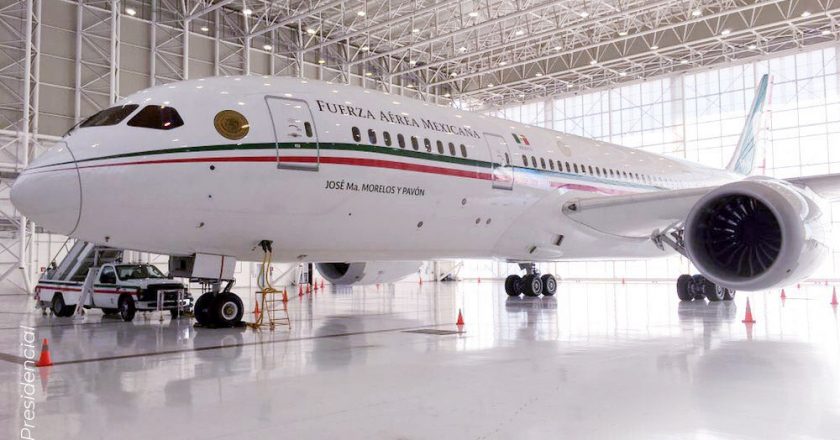 Avião presidencial do México colocado à venda. Foto: Reprodução/Twitter/SHCP