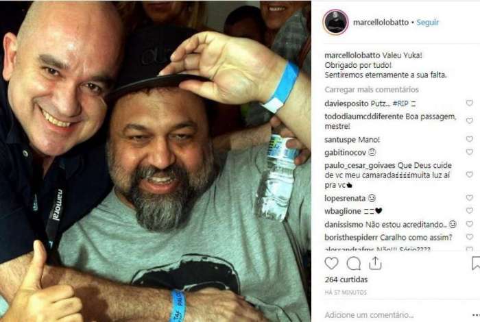 Marcello Lobatto anunciou em seu Instagram a suposta morte de Marcelo Yuka. Foto: Reprodução Internet