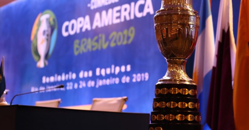 Taça da Copa América 2019. Foto: Lucas Figueiredo/CBF