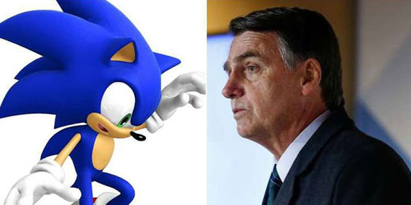 Perfil oficial do game Sonic reage a vídeo de Bolsonaro