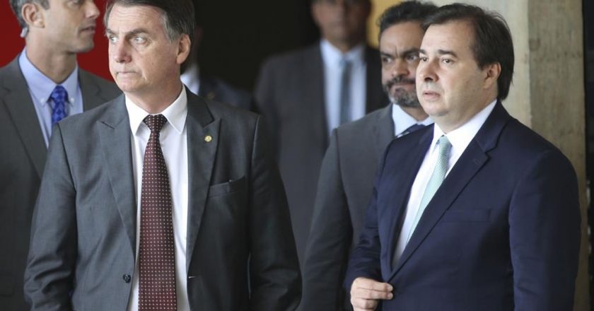 Jair Bolsonaro e Rodrigo Maia. Foto: Antonio Cruz/Agência Brasil