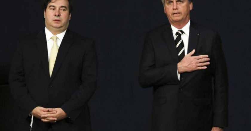 Rodrigo Maia e Jair Bolsonaro. Foto: Wilson Dias/Agência Brasil