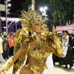 Gracyanne Barbosa durante desfile da União da Ilha em 2019. Foto: Leandro Milton/SRzd