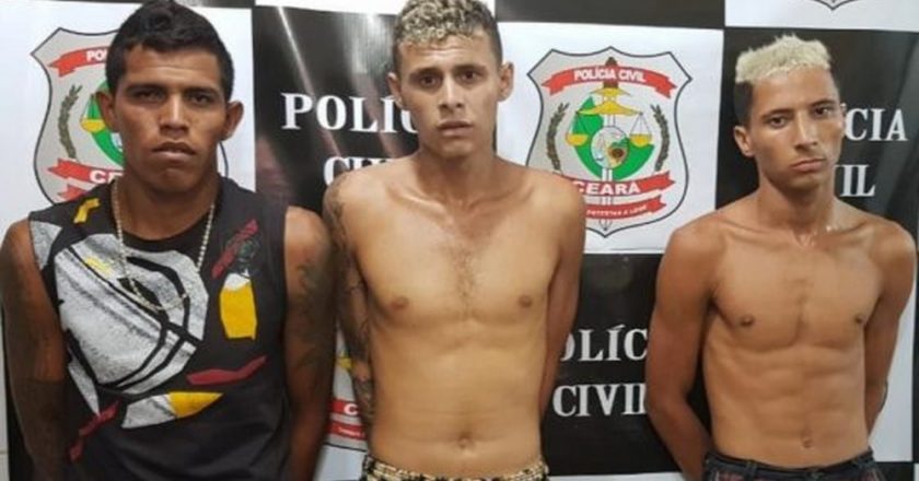Três detidos trabalhavam interpretando super-heróis em Fortaleza. Foto: SSPDS/Divulgação
