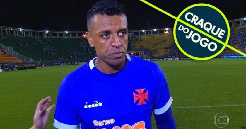 O goleiro Sidão falhou na derrota do Vasco para o Santos. Foto: Reprodução de TV