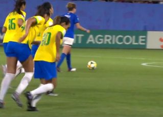 Copa do Mundo de futebol feminino. Foto: Reprodução de TV