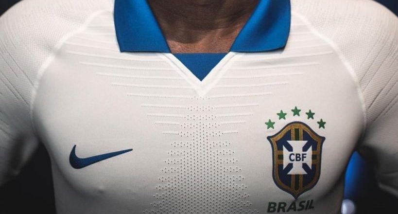 Camisa branca da seleção brasileira de futebol. Foto: Divulgação
