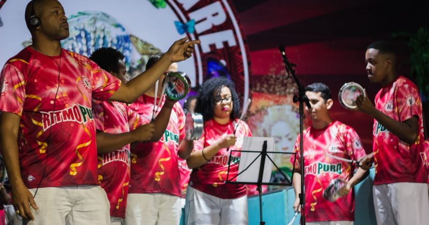 Mocidade Alegre grava 15 sambas concorrentes para o Carnaval 2020. Foto: Assessoria/Mocidade Alegre
