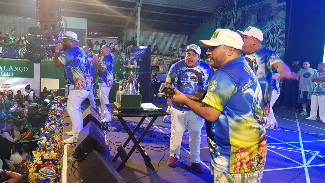 Compositores do Samba 14 na fnal de samba-enredo da Mancha Verde para o Carnaval 2020. Foto: SRzd - Guilherme Queiroz