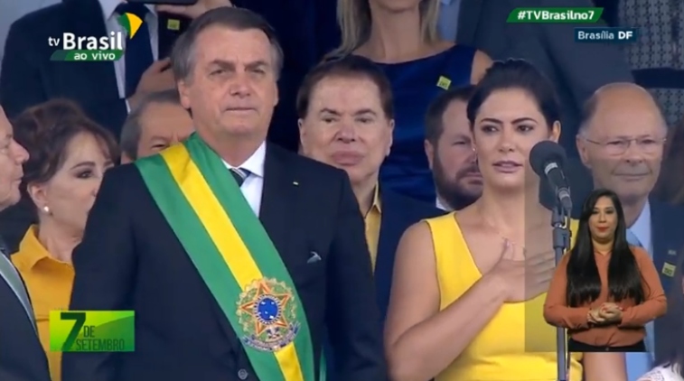 Jair Bolsonaro no desfile de 7 de Setembro. Foto: Reprodução de TV