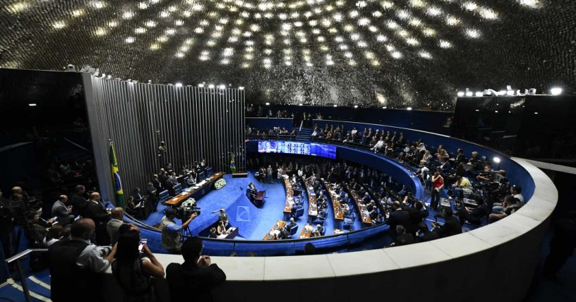 Sessão que aprovou nova Previdência durou 3 horas.Foto: Marcos Oliveira/Agência Senado