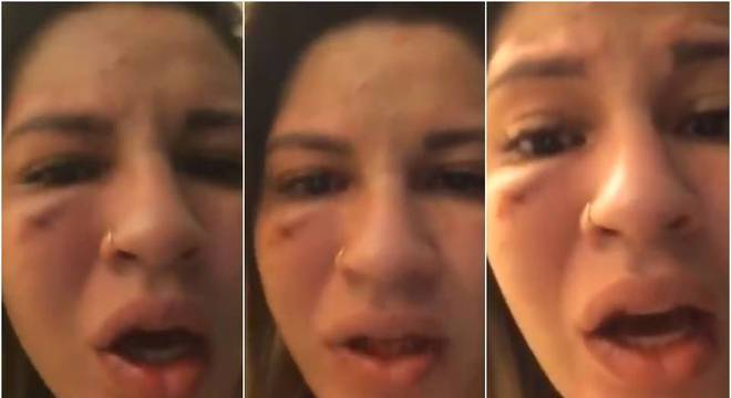Milena Bemfica, esposa do jogador Jean, publicou vídeos no Instagram acusando o marido. Foto: Reprodução de Internet