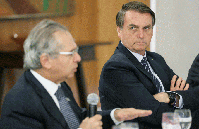 Paulo Guedes e Jair Bolsonaro. Foto: Marcos Corrêa/Fotos Públicas
