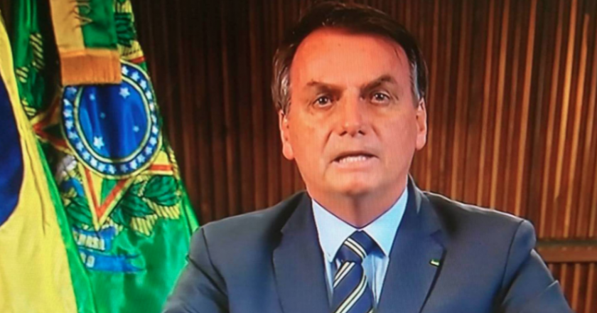 Jair Bolsonaro durante pronunciamento na TV. Foto: Reprodução
